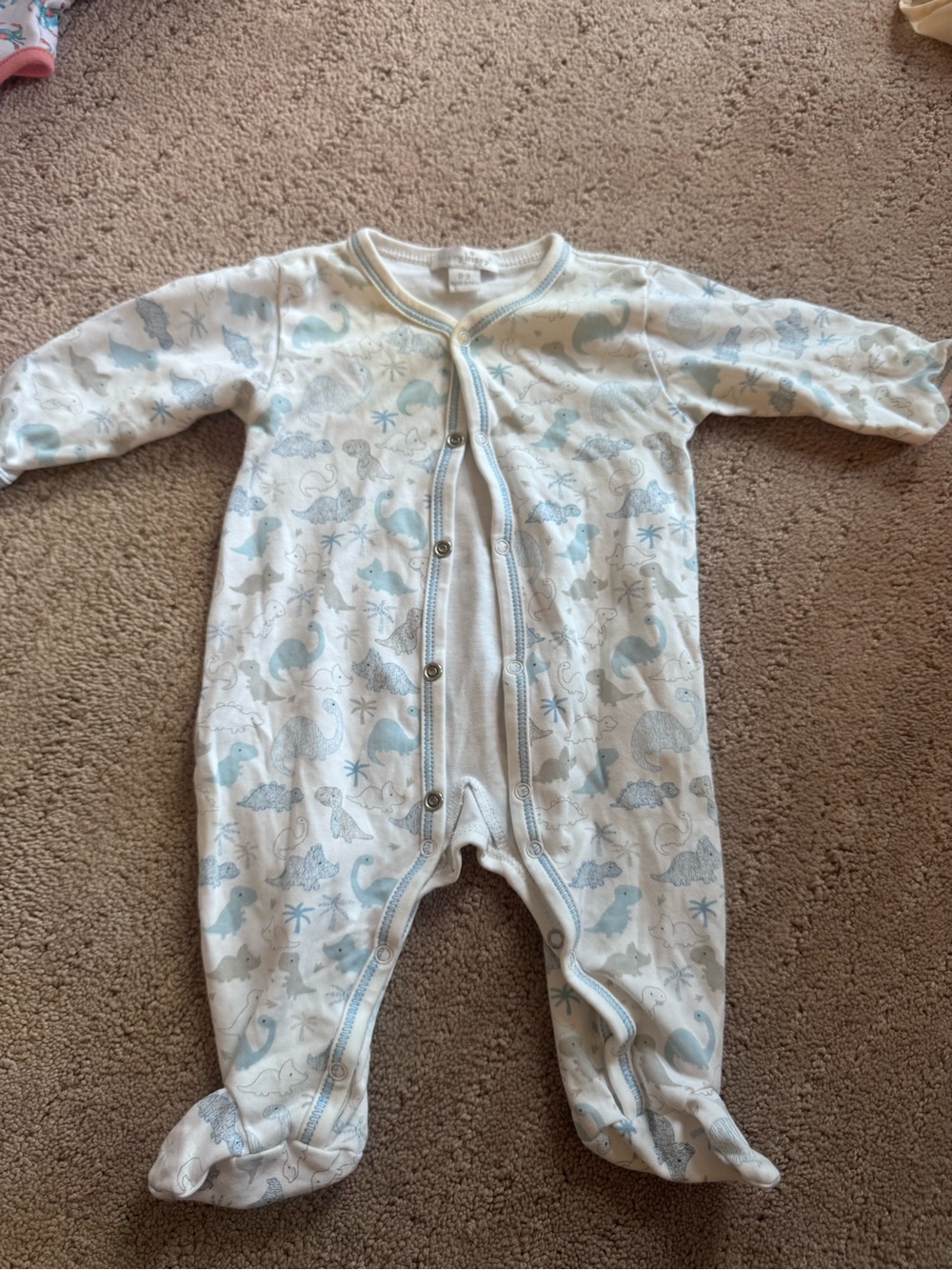 Kissy Kissy White and Light Blue Sea Creature Footie One-Piece